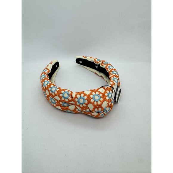 Lele Sadoughi Marigold Embroidered Knotted Women’s Headband - ORANGE - Picture 5 of 7